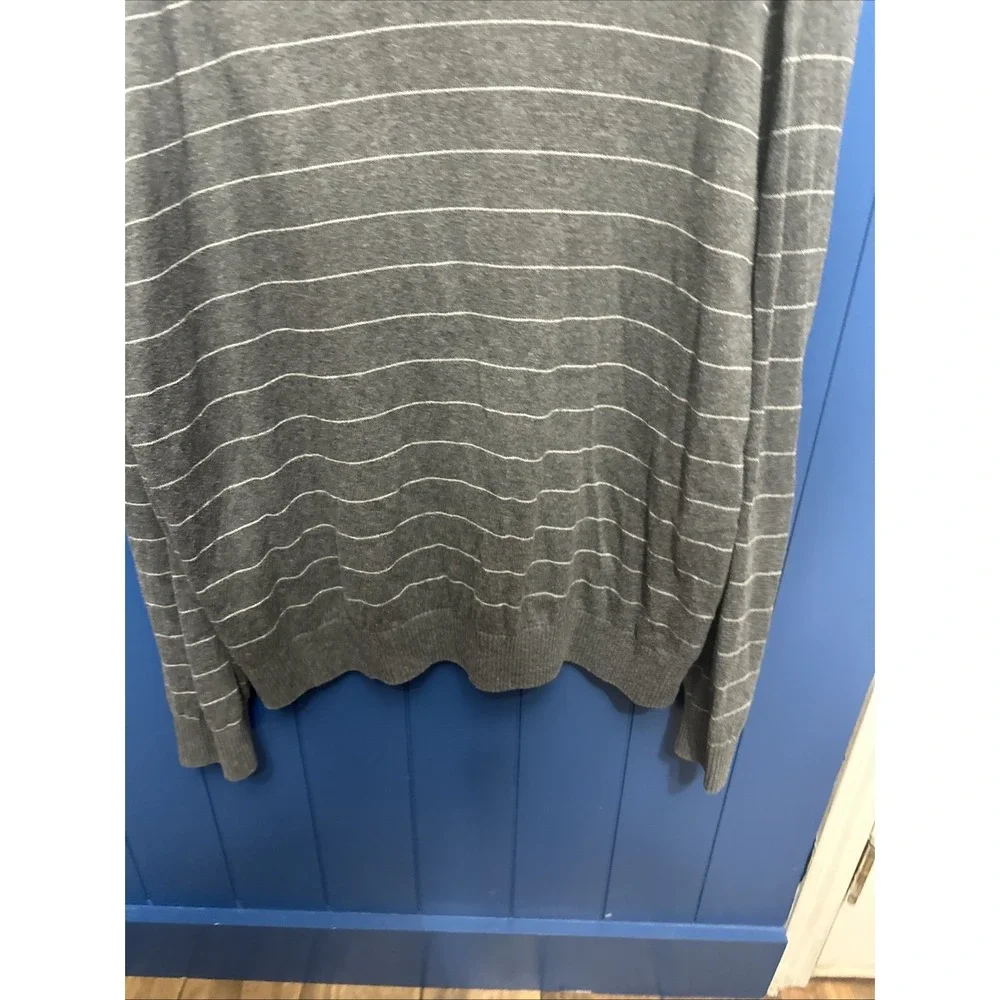 TOMMY HILFIGER MEN'S GRAY Striped‎ SWEATER SIZE XL LONG SLEEVE Pullover MEN